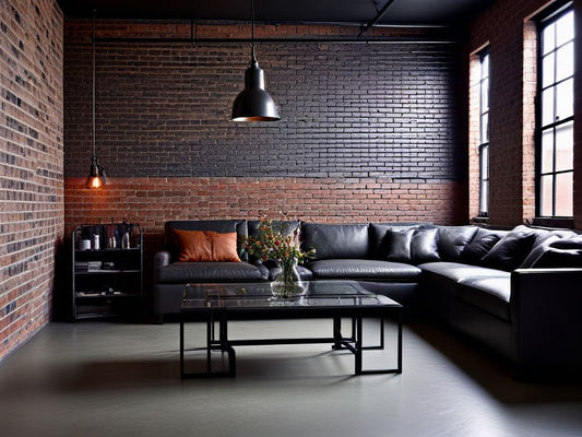 grey sofa in a room