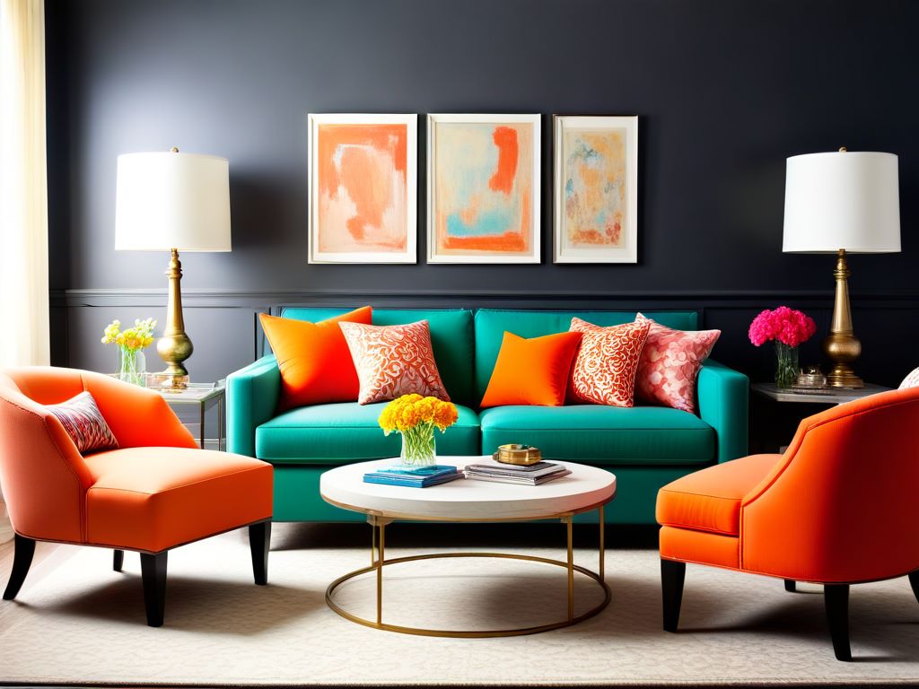 sofa and Charis mixes in vibrant colour