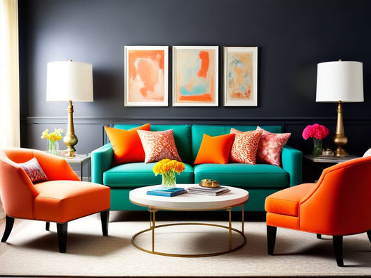 sofa and Charis mixes in vibrant colour