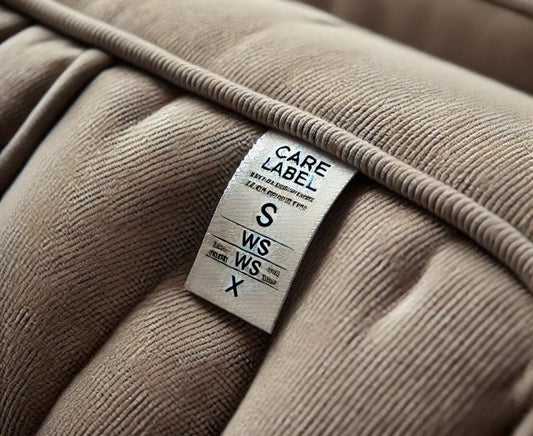 sofa instruction tag for cleaning 