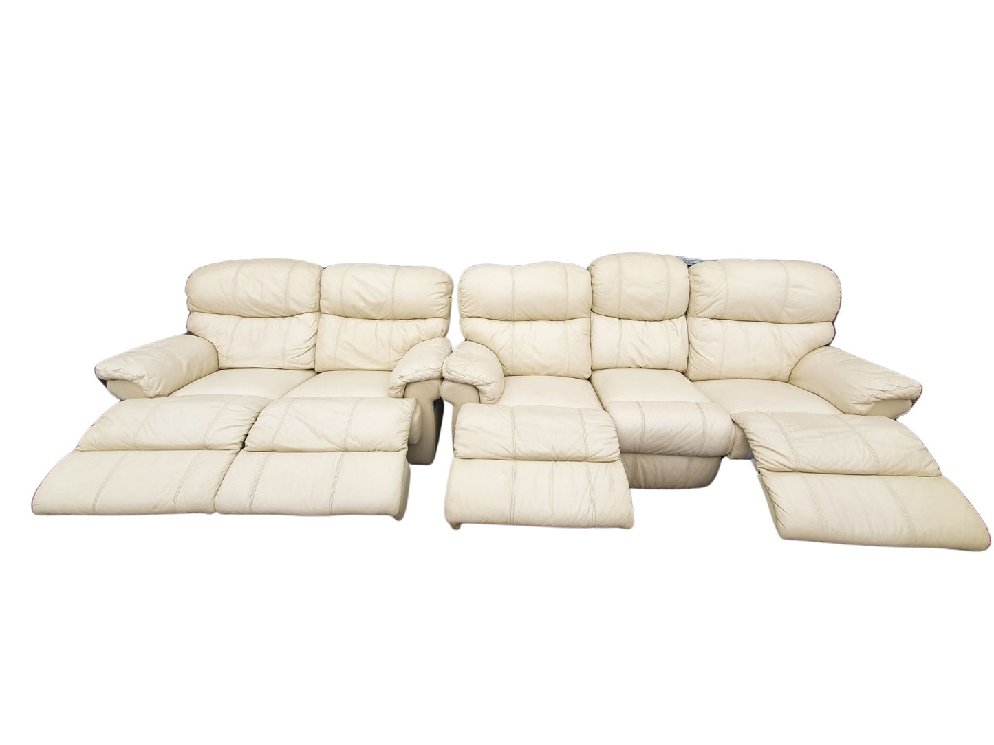 Real Leather DFS Sofa Set Recliners